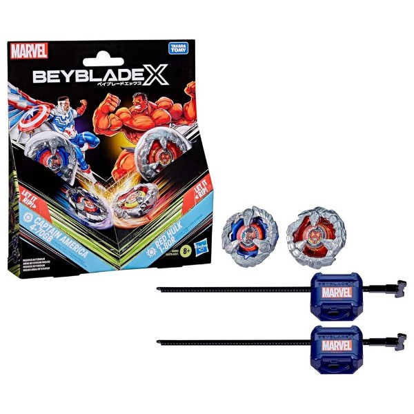 Beyblade X - Marvel Captain America 4-70GB vs Red Hulk 1-80R