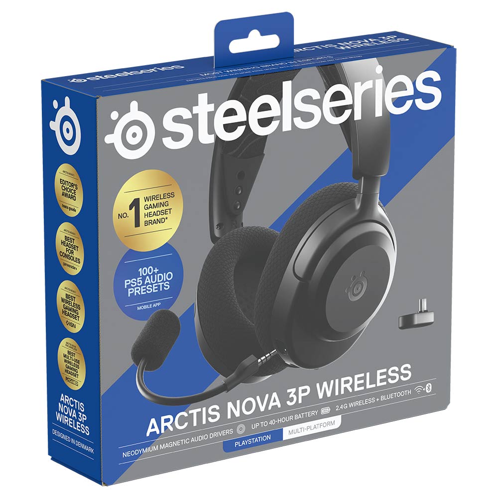SteelSeries Arctis Nova 3P Wireless Headset - Black - Packshot 5