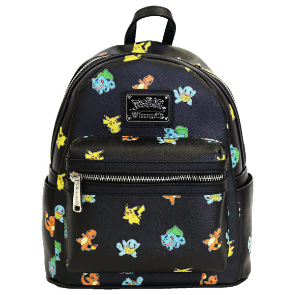 Pokemon Starters Loungefly Black Mini Backpack EB Games New Zealand