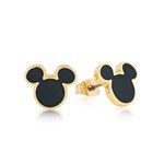 Disney - Mickey Mouse Silhouette Black Enamel Stud Earrings - Packshot 1