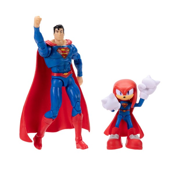 DC X Sonic the Hedgehog - Knuckles and Superman Action Figure 2-Pack - Packshot 4