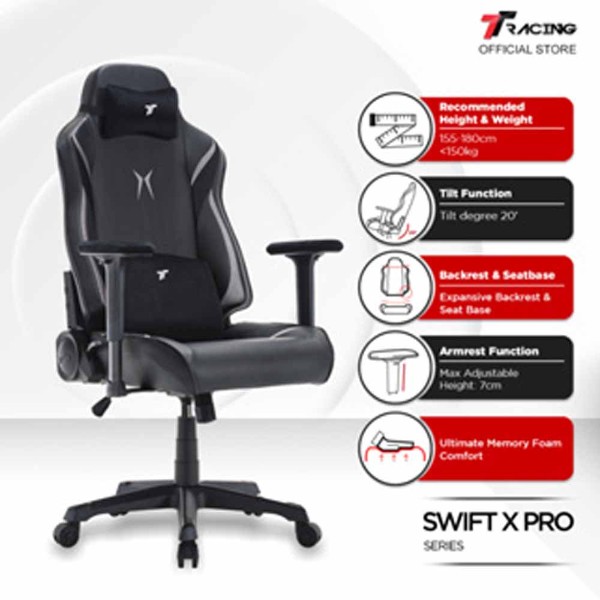 TTRacing Swift X Pro Gaming Chair - Black - Packshot 4