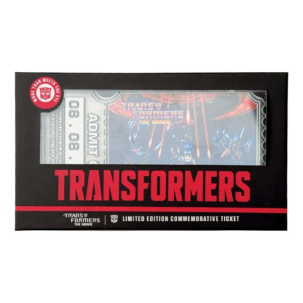 Transformers - Transformers: The Movie - 40th Anniversary Limited Edition Metal Replica Movie Ticket - Packshot 3