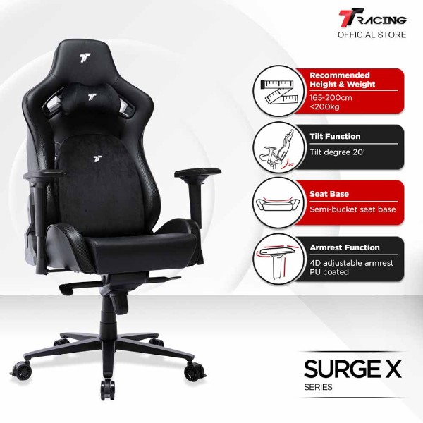 TTRacing Surge X Gaming Chair - Black - Packshot 6