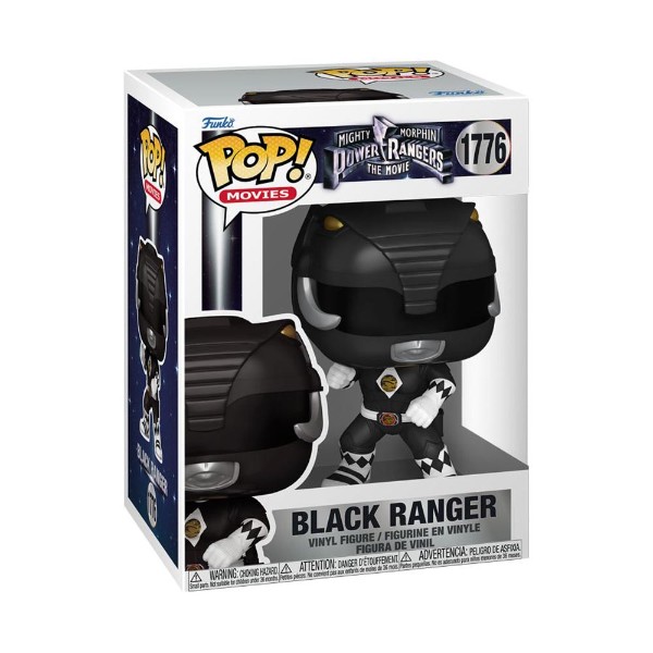 Mighty Morphin Power Rangers: The Movie (1995) - Black Ranger Pop! Vinyl Figure - Packshot 2