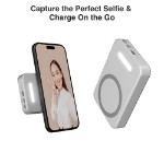 Laser ChargeCore 5000mAh Selfie Powerbank - White - Packshot 4