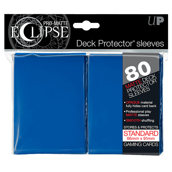 ultra pro 80 eclipse deck protector sleeves blue matte