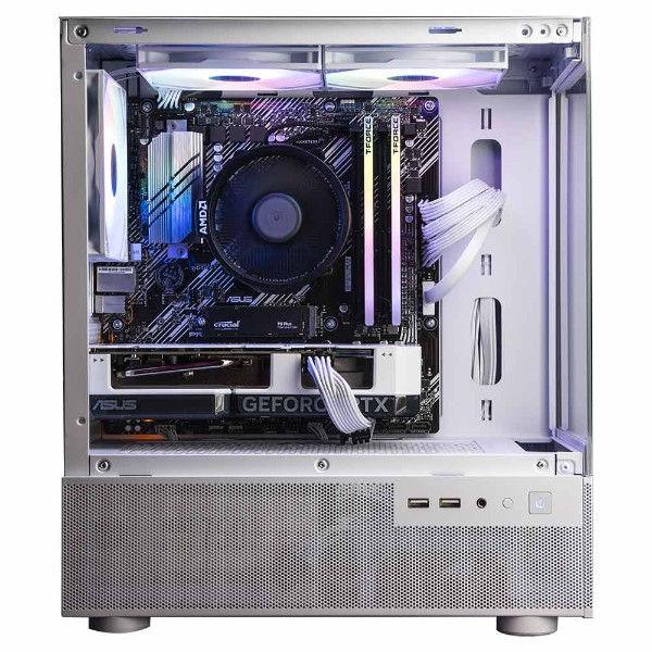 Evolve Gaming PC | OLYMPUS White Edition | RX 6600 | Ryzen 5 5500 | 32GB DDR4 | 1TB Storage - Packshot 2