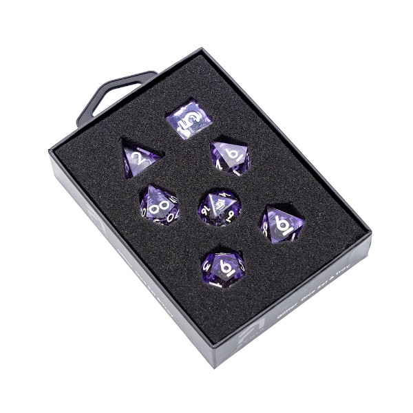 Tabletop - RPG 7-Set Dice - Glitter Purple - Packshot 3