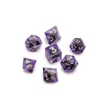 Glitter Dice Set with Wood Box - Purple - Packshot 2