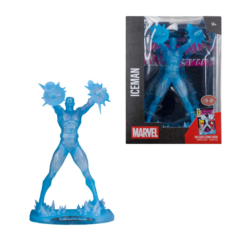 Marvel - X-Men - Iceman (Marvel Tales #229) Red Platinum Edition 1/6 Scale Figure with Comic Book - Packshot 2