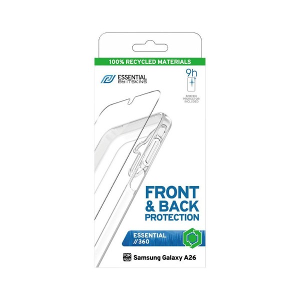 ITSKINS Essentials Bundle Samsung A26 Case Tempered Glass Screen Protector Lightweight Anti Scratch - Packshot 3