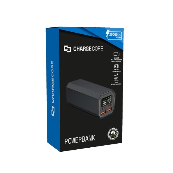 Laser 20,000mAh 100W PD Laptop Power Bank - Black - Packshot 2