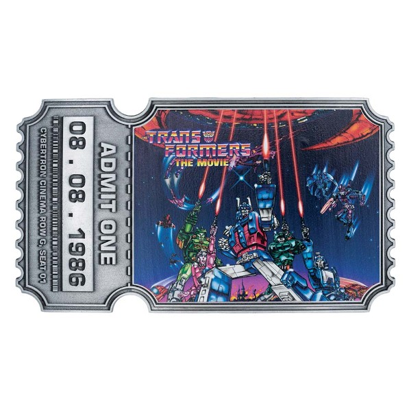 Transformers - Transformers: The Movie - 40th Anniversary Limited Edition Metal Replica Movie Ticket - Packshot 1