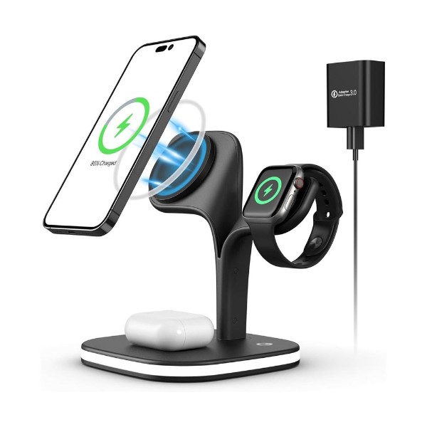 Laser 5 in 1 Wireless Charging Station with Night Light - Packshot 5