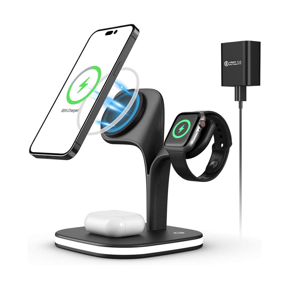 Laser 5 in 1 Wireless Charging Station with Night Light - Packshot 5