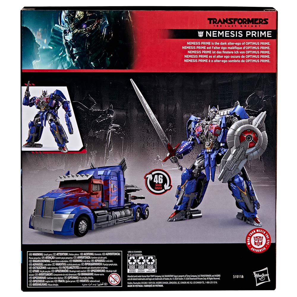 Transformers - The Last Knight - Nemesis Prime Leader Class Action Figure - Packshot 5