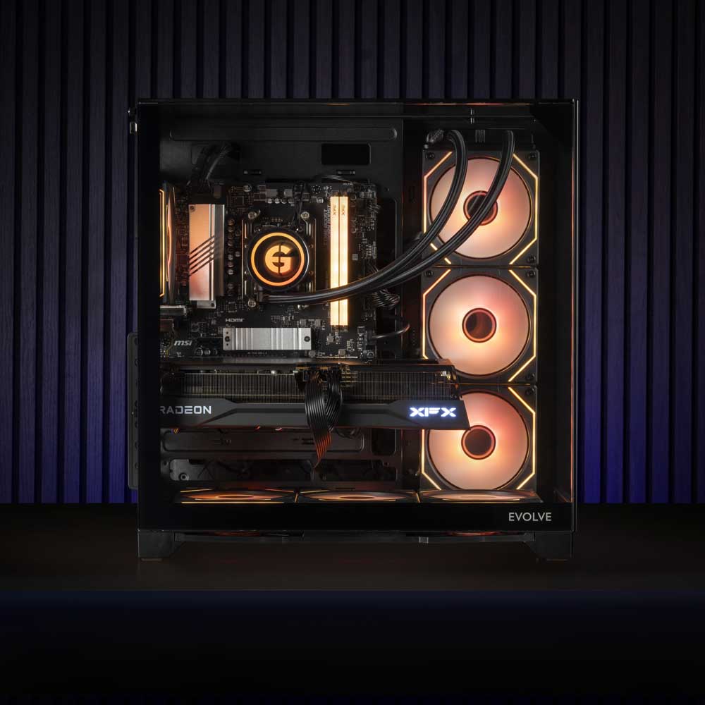 Evolve Gaming PC – Inferno | RTX 5050 8GB | Ryzen 5 7500F | 32GB DDR5 | 1TB SSD - Packshot 4