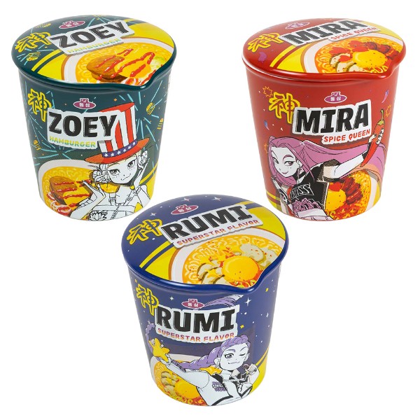 Netflix - KPop Demon Hunters - HUNTR/X Ramen Bowl with Lid 3-Pack - Packshot 1