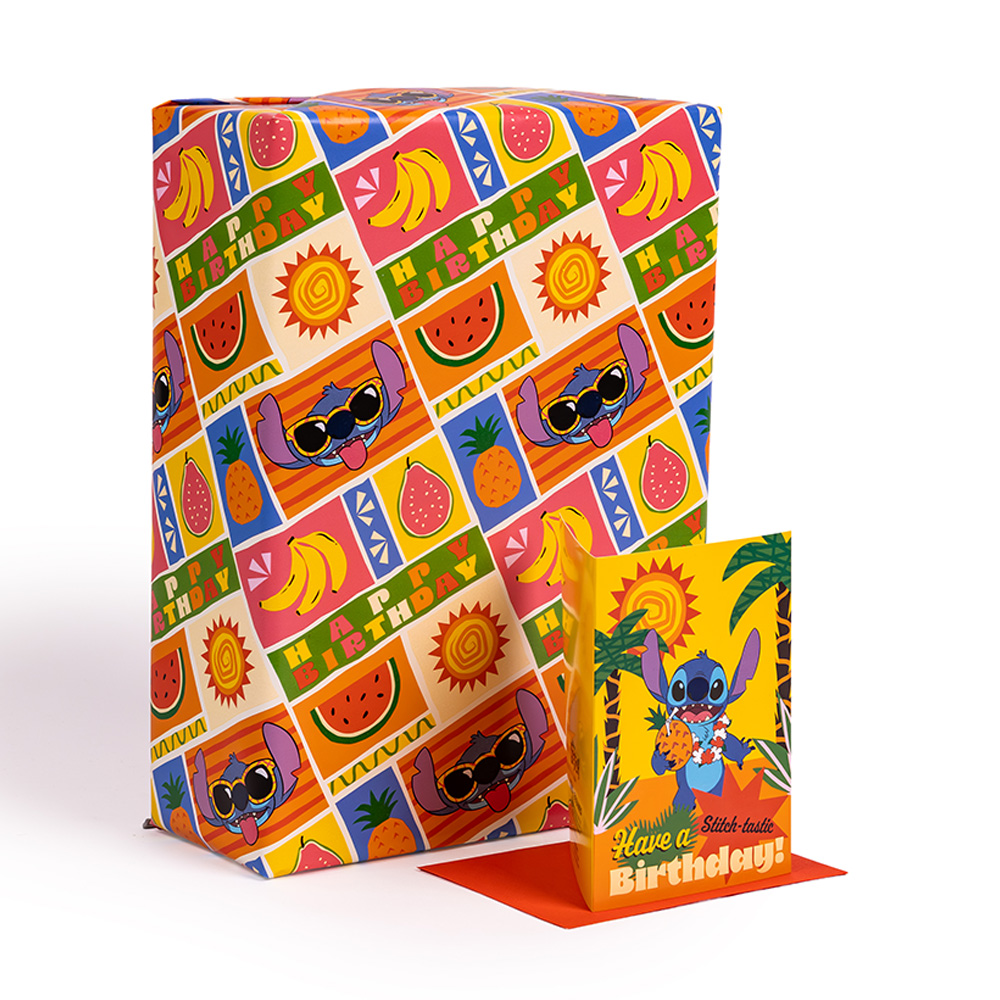 Disney - Lilo & Stitch - Stitch in Paradise Birthday Wrapping Paper - Packshot 4