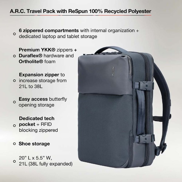 Incase - ARC Travel Pack - Navy - Packshot 6