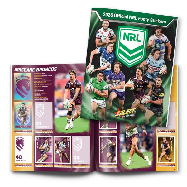 NRL - Select 2026 Footy Stickers Book Bundle - Packshot 4