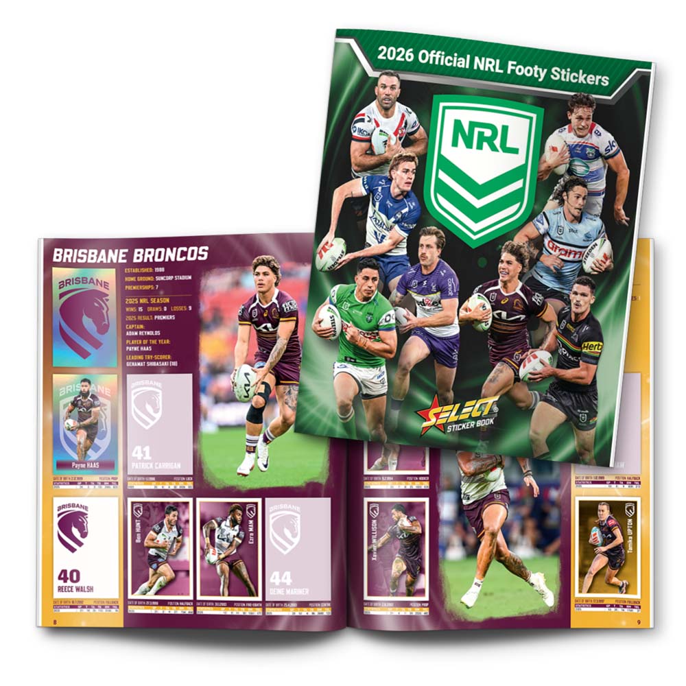 NRL - Select 2026 Footy Stickers Book Bundle - Packshot 4