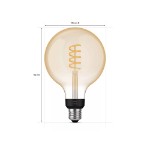 Philips - Hue White Ambiance Filament G125 Globe - E27 Smart Bulb - Packshot 3