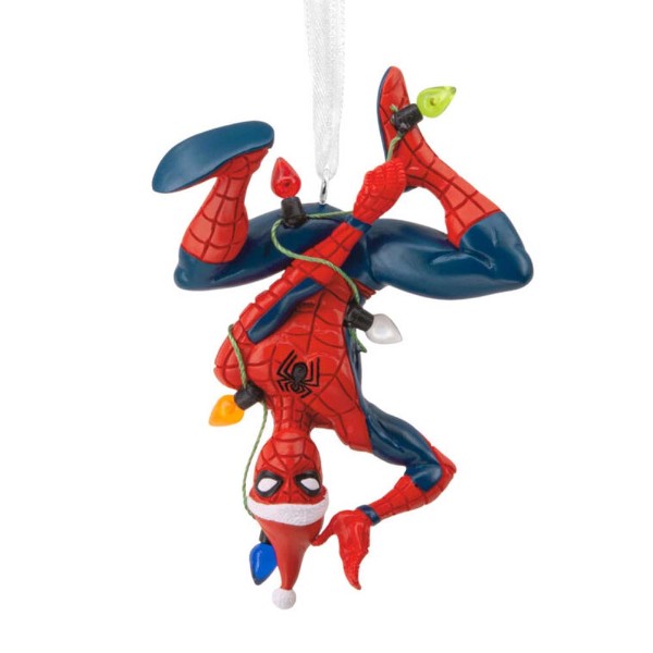 Marvel - Spider-Man - Spider-Man Hanging From Lights Hallmark Keepsake Ornament - Packshot 1