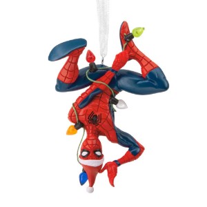 Marvel - Spider-Man - Spider-Man Hanging From Lights Hallmark Keepsake Ornament
