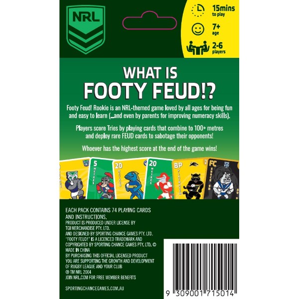 NRL Footy Feud Rookie Card Game - Packshot 4