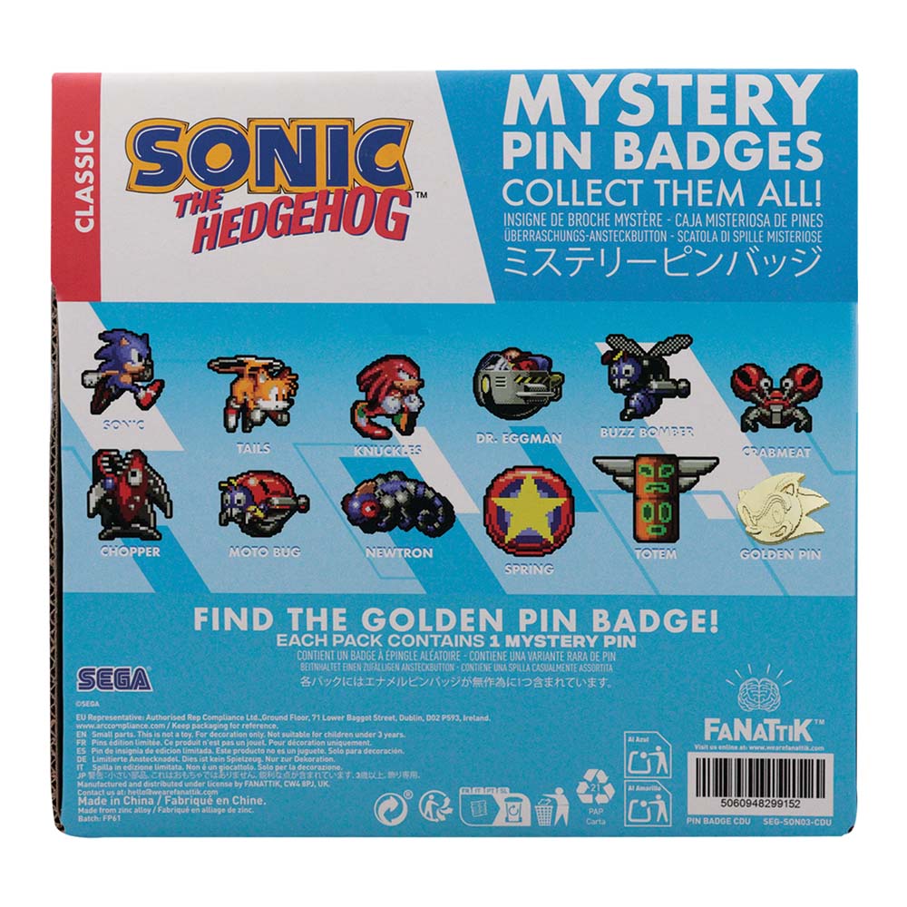 Sonic the Hedgehog - Mystery Pin Badge Blind Box (Single Box) - Packshot 2
