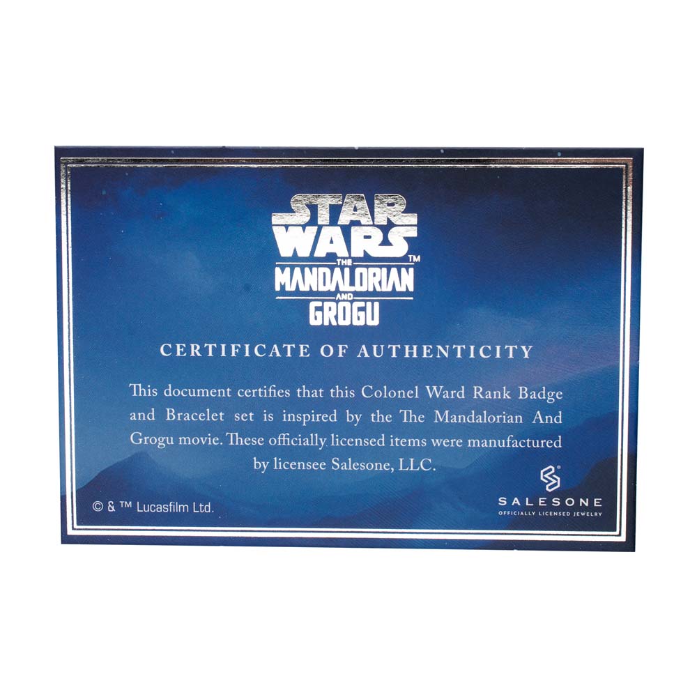 Star Wars - The Mandalorian & Grogu - Colonel Ward Rank Badge Pin & Bracelet Replica - Packshot 3
