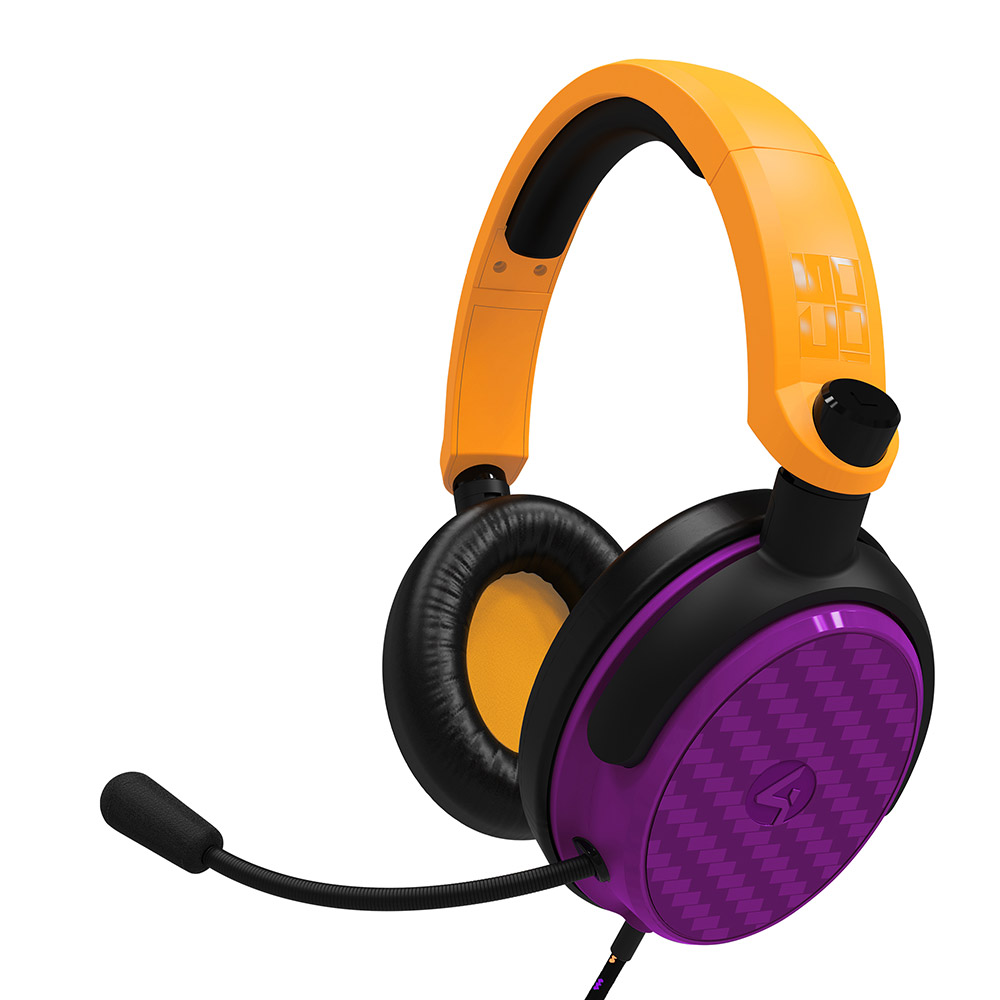4Gamers C6100 Gaming Headset Neon Orange & Purple Nintendo Switch