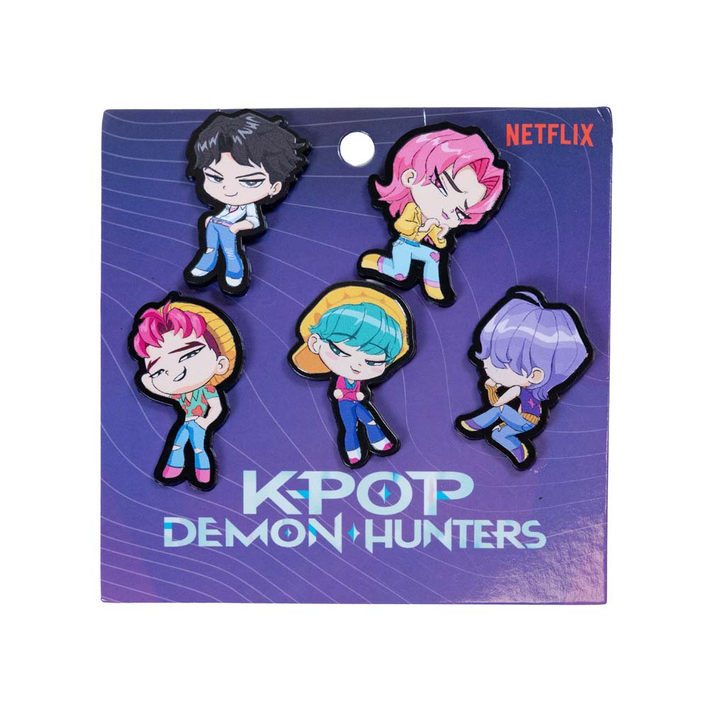 Netflix - KPop Demon Hunters - Chibi Saja Boys Pin 5-Pack - Packshot 2