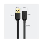 UGreen USB 3.0 A Male to Female Extension Cable 0.5M Black 5Gb s Data Transfer - Packshot 1