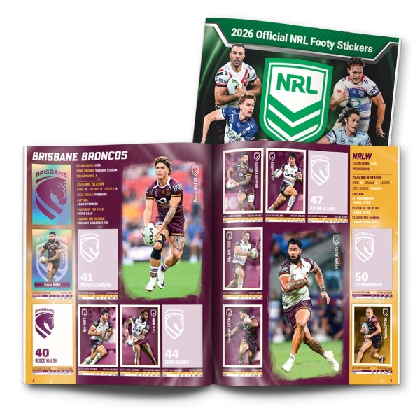 NRL - Select 2026 Footy Stickers Book Bundle - Packshot 5