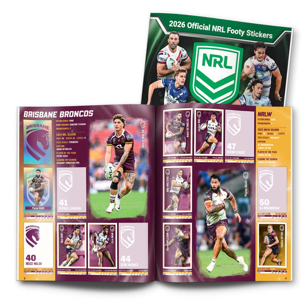 NRL - Select 2026 Footy Stickers Book Bundle - Packshot 5