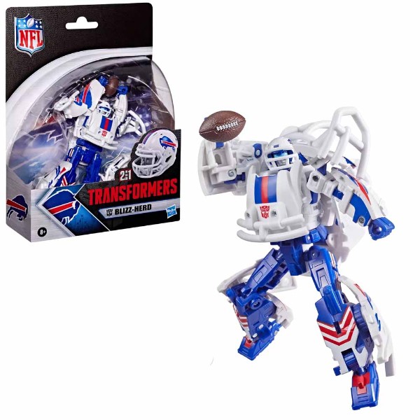 Transformers x NFL - Buffalo Bills Blizz-herd Action Figure - Packshot 3