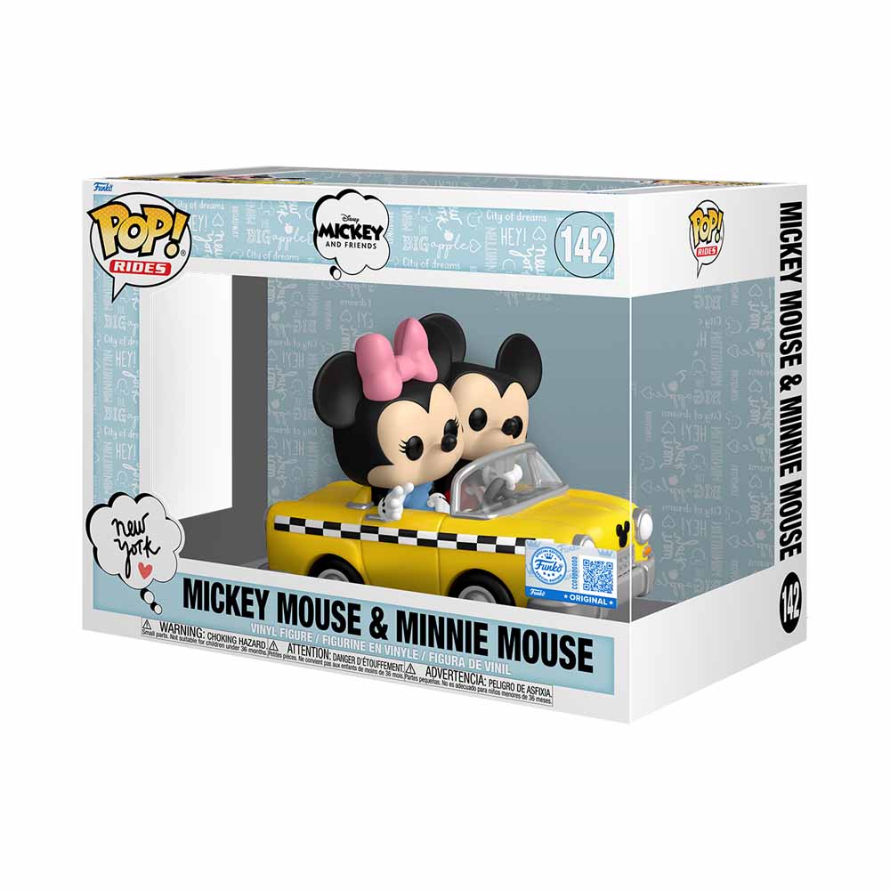 Disney - Mickey and Friends - Mickey Mouse and Minnie Mouse in Taxi Pop! Rides Vinyl Figure - Packshot 2