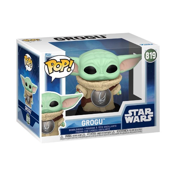Star Wars - The Mandalorian & Grogu - Grogu with Crest Pop! Vinyl Figure - Packshot 2