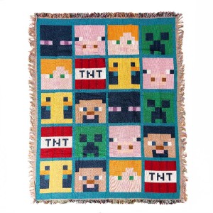 Minecraft - Mobs and Characters Woven Blanket