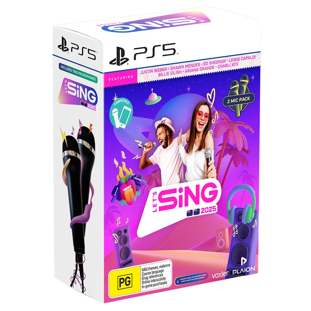 Let's Sing 2025 + Microphone 2-Pack (preowned) - PlayStation 5
