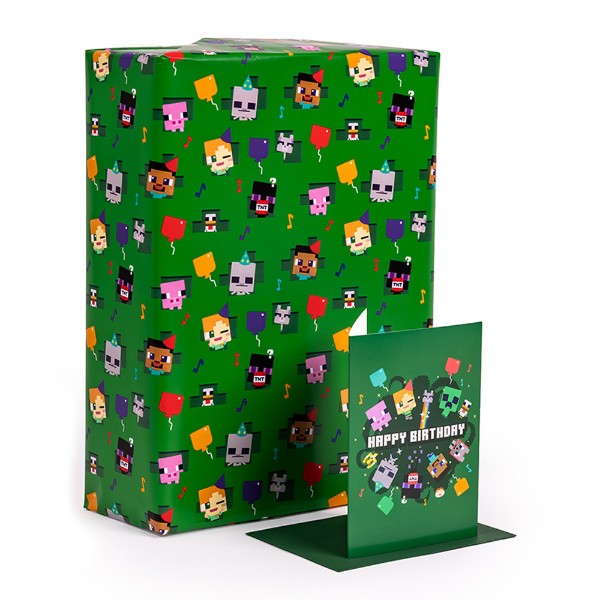 Minecraft - Character All Over Print Wrapping Paper - Packshot 4