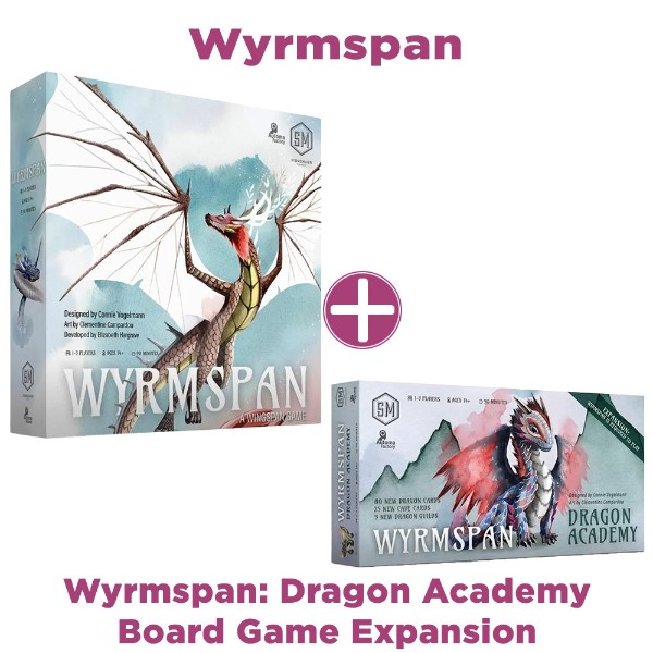 Wyrmspan + Wyrmspan: Dragon Academy Board Game Expansion Board