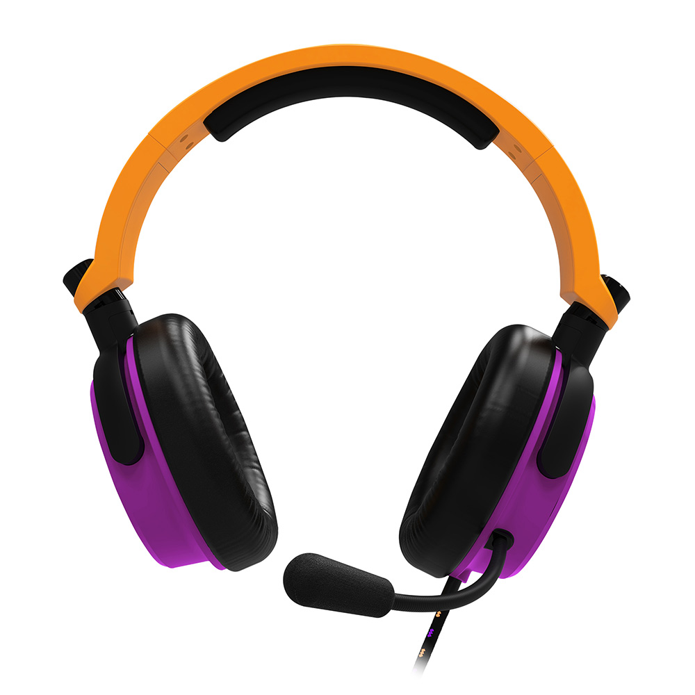 4Gamers C6100 Gaming Headset Neon Orange & Purple Nintendo Switch