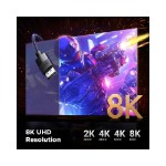 UGREEN 80390 DisplayPort 1.4 Male to Male Braided Cable 1m - 8K 4K 2K Dynamic HDR HDCP 2.2 - Packshot 2