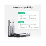 UGreen USB 3.0 to USB-C Adapter M F 5Gbps Data Transfer 3A Charging Gray - Packshot 3