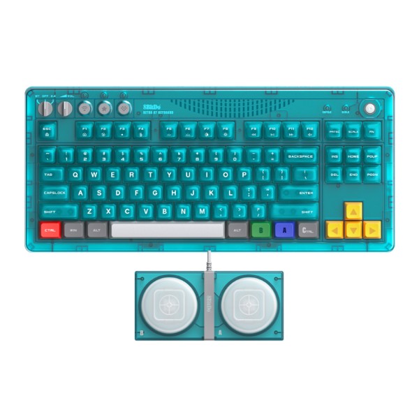 8BitDo Retro 87 Mechanical Keyboard - Clear Blue - Packshot 1
