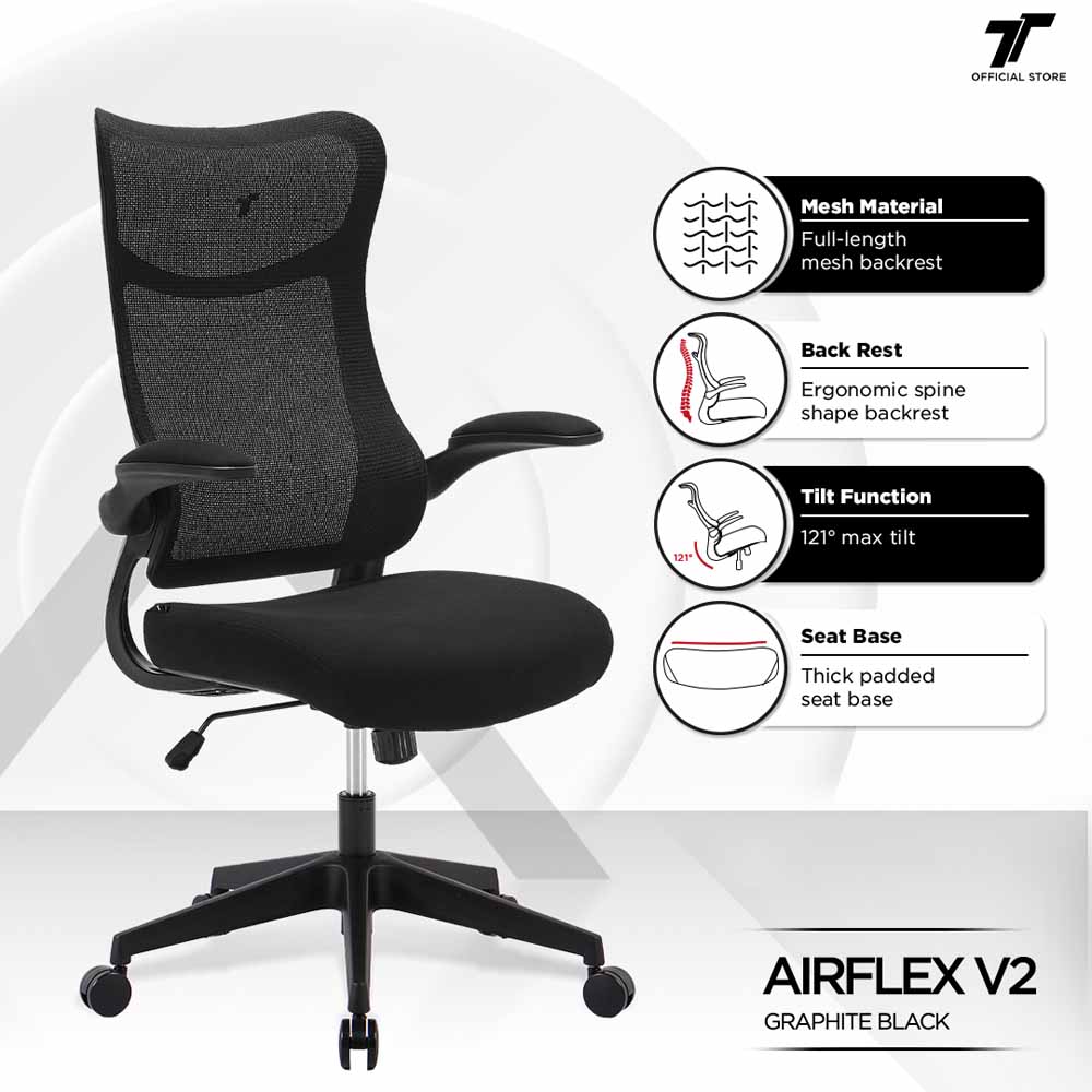 TT AIRFLEX V2 Ergochair - Graphite Black - Packshot 5
